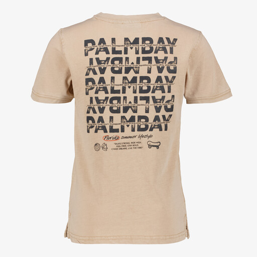 Jongens T-shirt met backprint beige