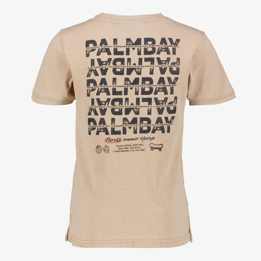 Jongens T-shirt met backprint beige