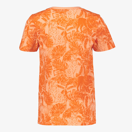 Jongens T-shirt met jungle print oranje