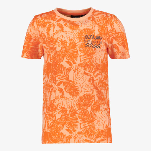 Jongens T-shirt met jungle print oranje