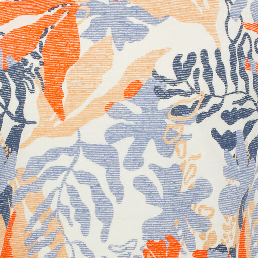 Jongens T-shirt met bloemenprint oranje blauw