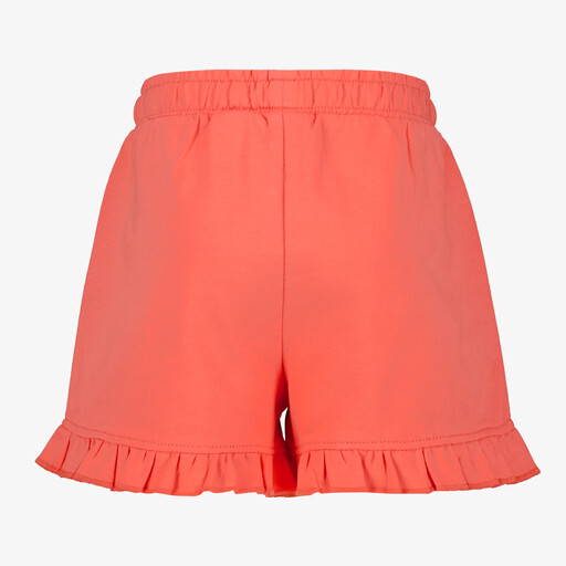 Meisjes short met ruffles koraalroze