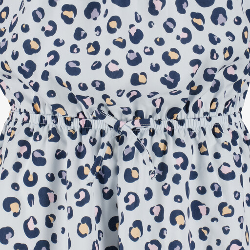 Name It meisjes playsuit met panterprint grijs blauw