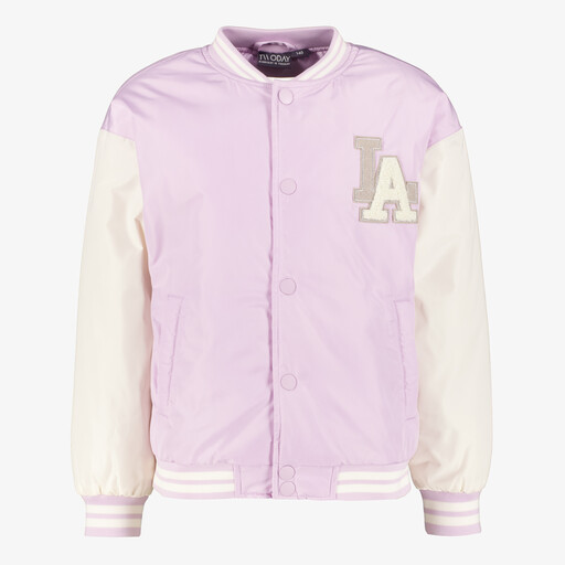 Meisjes baseball zomerjas lila wit