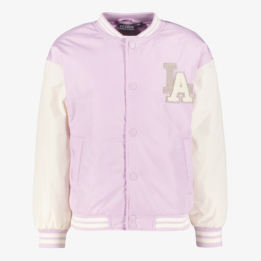 Meisjes baseball zomerjas lila wit