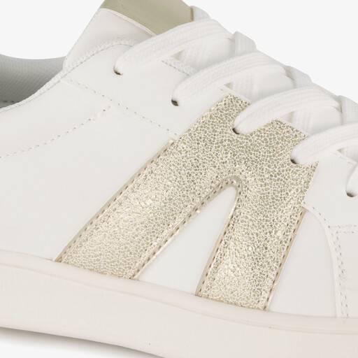 Meisjes sneakers wit goud