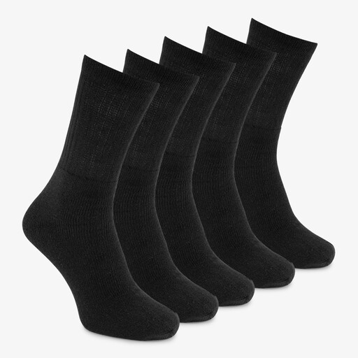 5 paar unisex sportsokken zwart