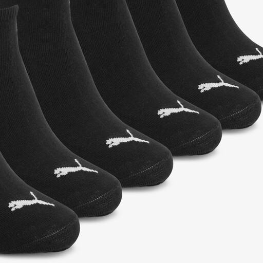 6 paar unisex sneakersokken zwart