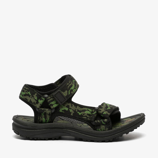 Jongens sandalen met camouflageprint zwart