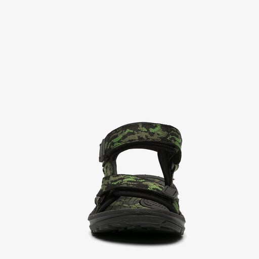 Jongens sandalen met camouflageprint zwart