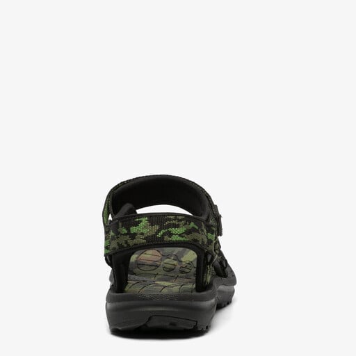 Jongens sandalen met camouflageprint zwart
