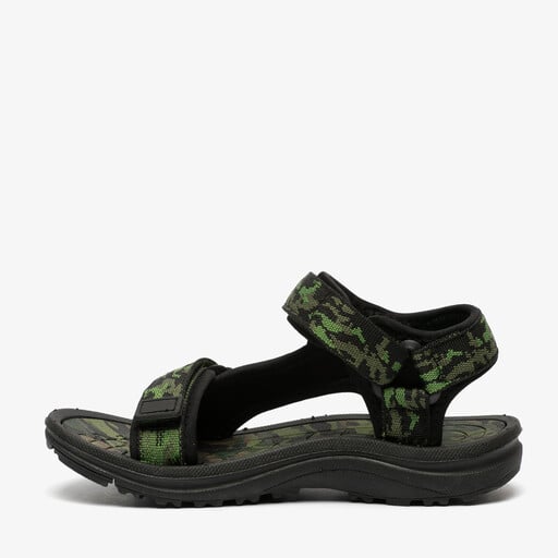 Jongens sandalen met camouflageprint zwart