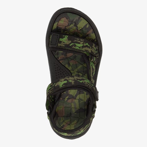 Jongens sandalen met camouflageprint zwart