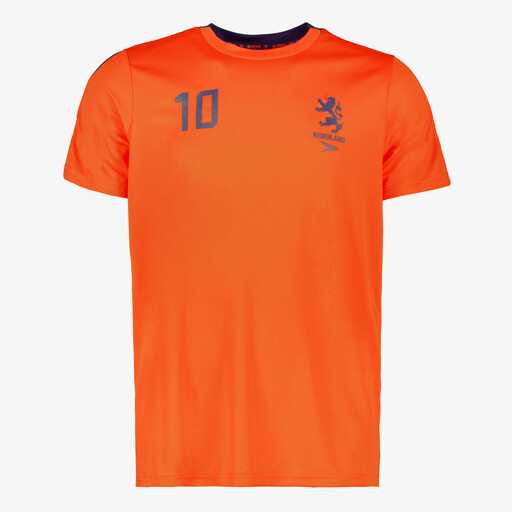 Heren voetbal T-shirt nummer 10 oranje