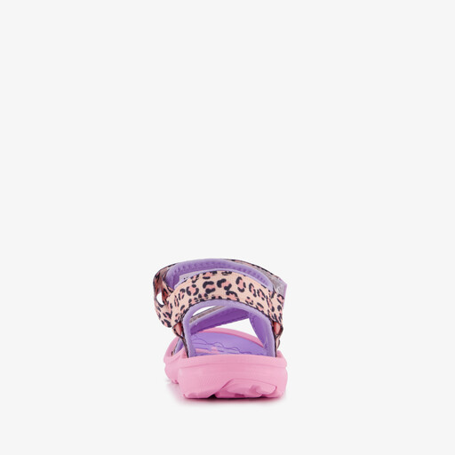 Meisjes sandalen met panterprint roze