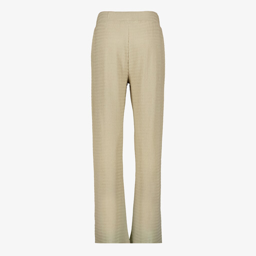 Wide leg dames pantalon beige