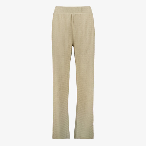 Wide leg dames pantalon beige