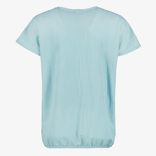 Dames T-shirt met V-hals lichtblauw