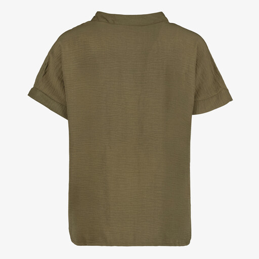 Dames blouse met korte mouwen groen