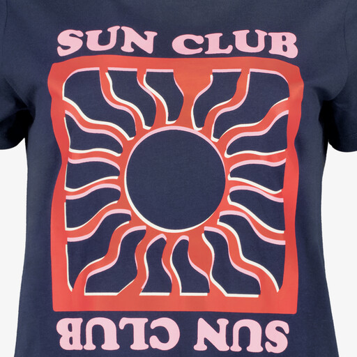 Dames T-shirt met opdruk donkerblauw