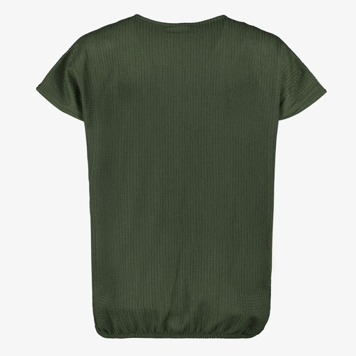 Dames T-shirt met V-hals donkergroen