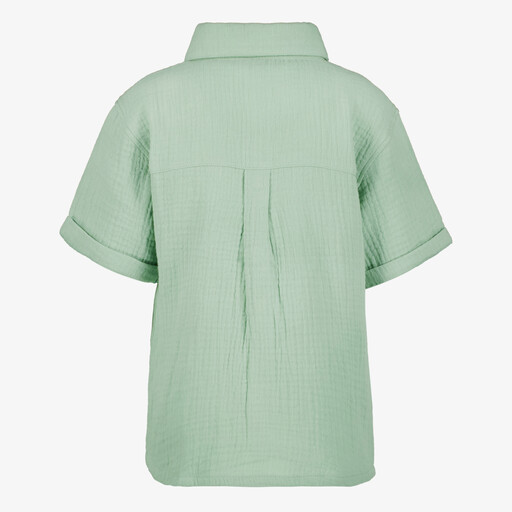 Jongens mousseline blouse groen