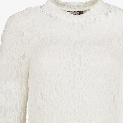 Kanten dames top wit