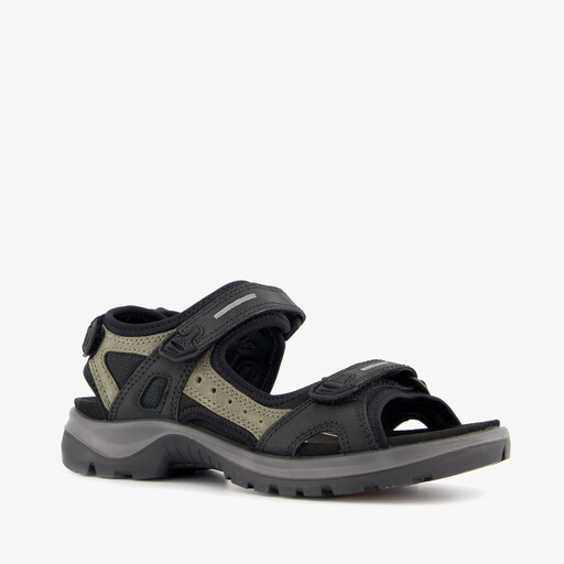 ECCO Onroads leren dames sandalen zwart groen