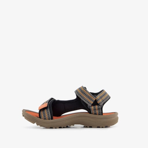 Jongens sandalen zwart oranje