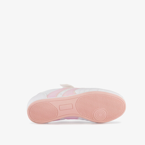 Meisjes sneakers wit lichtroze