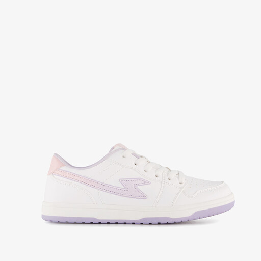 Meisjes sneakers wit pastel roze