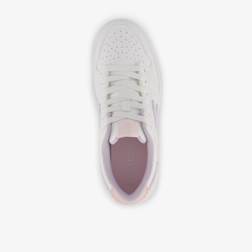Meisjes sneakers wit pastel roze