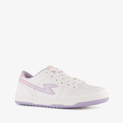 Meisjes sneakers wit pastel roze