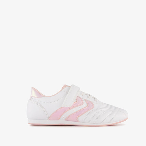 Meisjes sneakers wit lichtroze