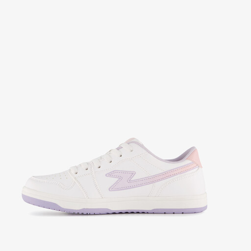 Meisjes sneakers wit pastel roze
