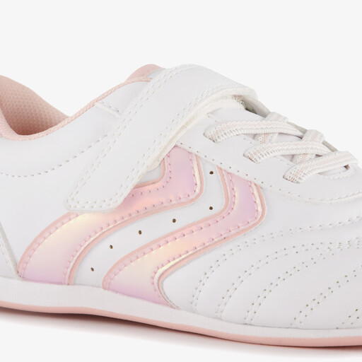 Meisjes sneakers wit lichtroze