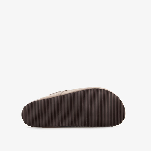 Leren dames clogs beige