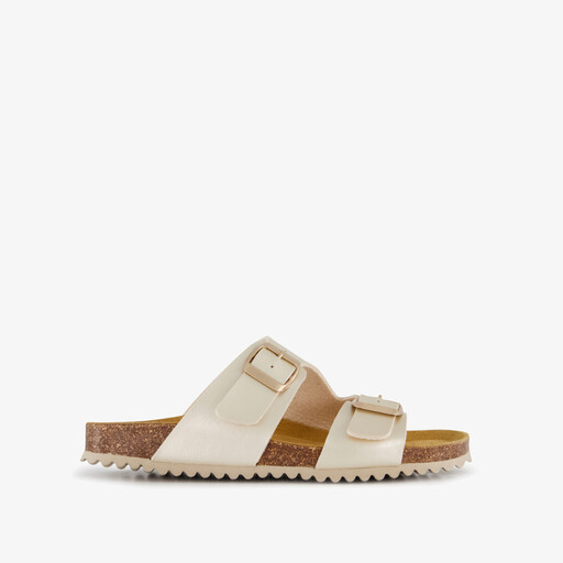 Dames bio slippers champagne goud