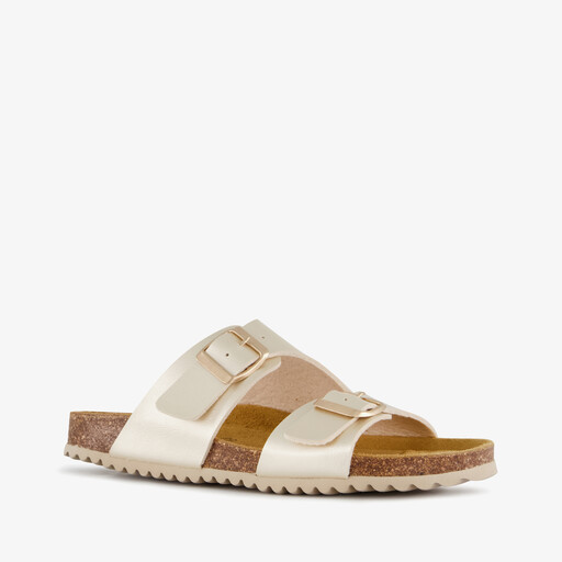 Dames bio slippers champagne goud