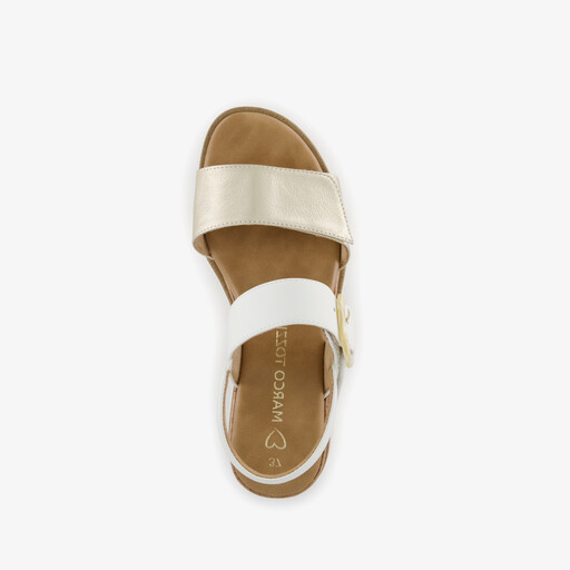 Dames sandalen wit champagne