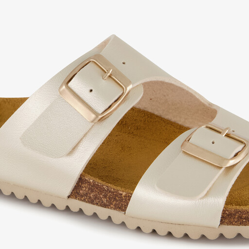 Dames bio slippers champagne goud