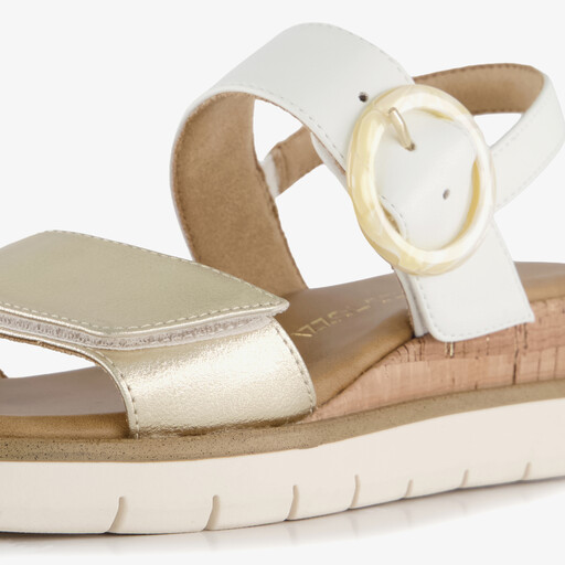 Dames sandalen wit champagne
