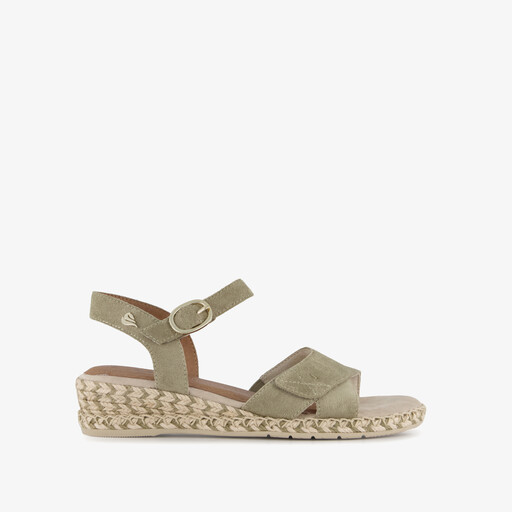 Dames sandalen met H-leest salie