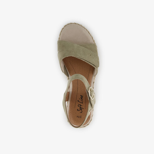 Dames sandalen met H-leest salie