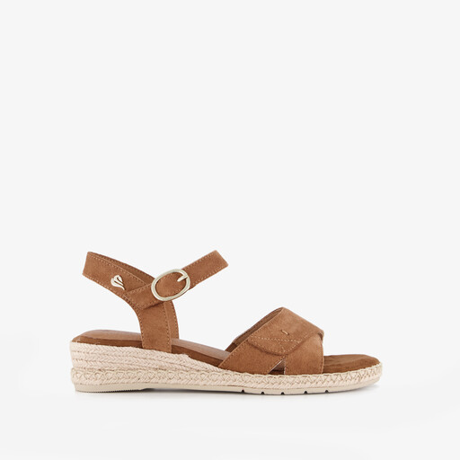 Dames sandalen met H-leest cognac