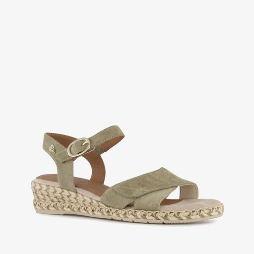 Dames sandalen met H-leest salie