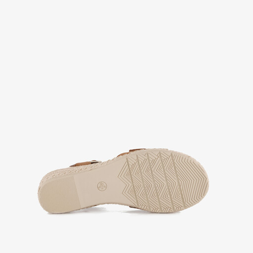 Dames sandalen met H-leest cognac