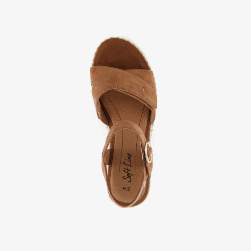 Dames sandalen met H-leest cognac