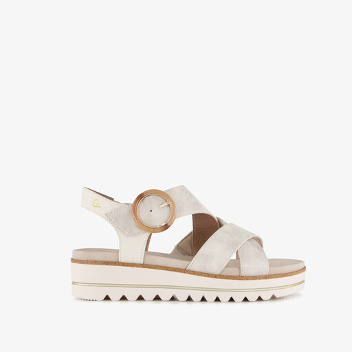 Dames sandalen met H leest beige