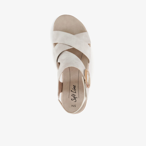 Dames sandalen met H leest beige